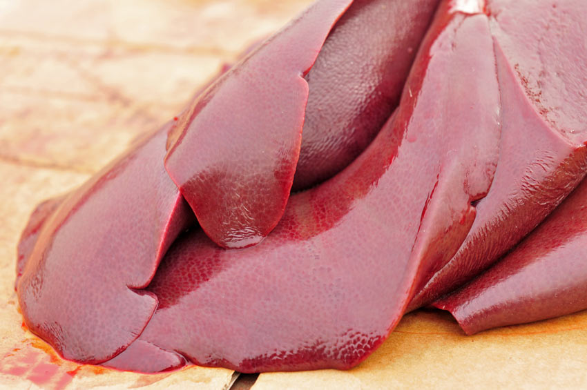 Raw liver bought from the local butchers