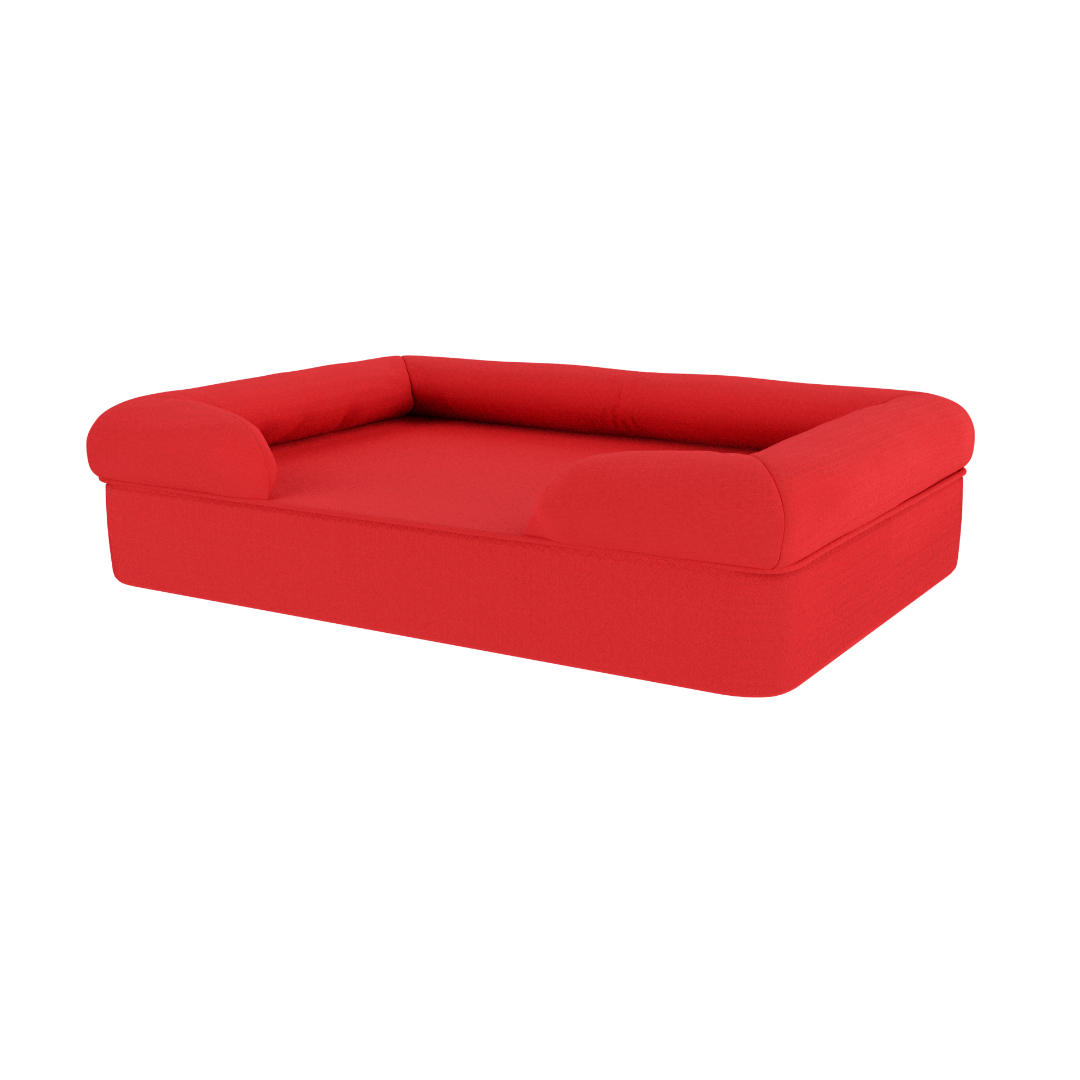 Traagschuim Bolster hondenmand Large Kersenrood Omlet