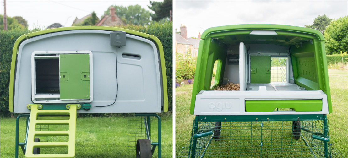 De Autodoor is geschikt voor zowel de Eglu Cube Mk1 als Mk2