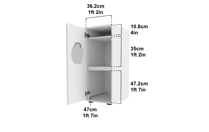 Cat Litter box furniture jump in storage dimensions