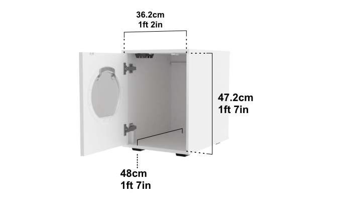 Enclosed cat litter box dimensions